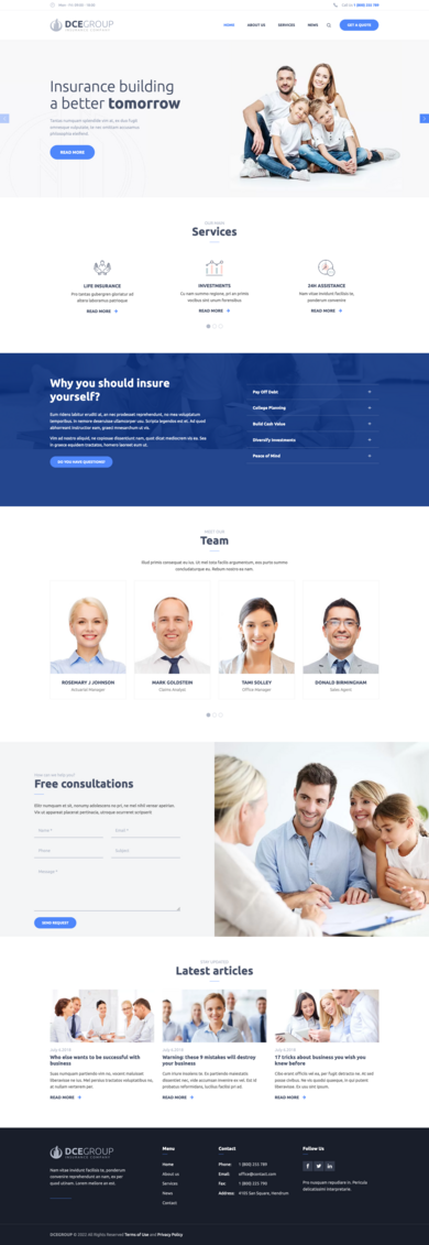 Premium Contao business theme for insurance agents – Responsive Contao Themes