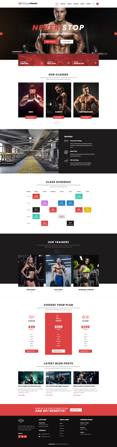 Premium Contao theme for personal trainers and fitness clubs – Responsive Themes for Contao