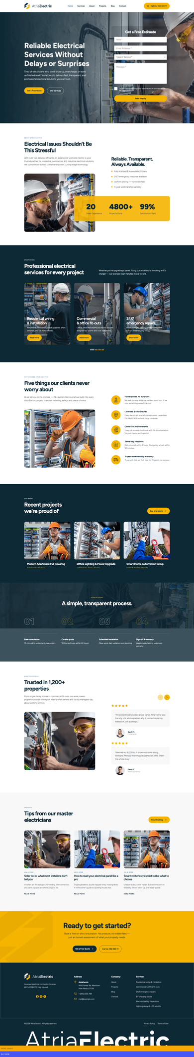 Contao CMS Theme: Electric One